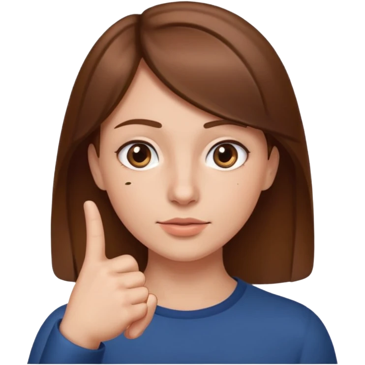 finger pointing left under nose emoji