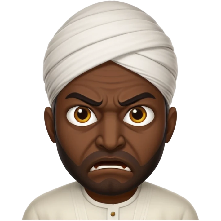 in profile, angry Iranian emoji
