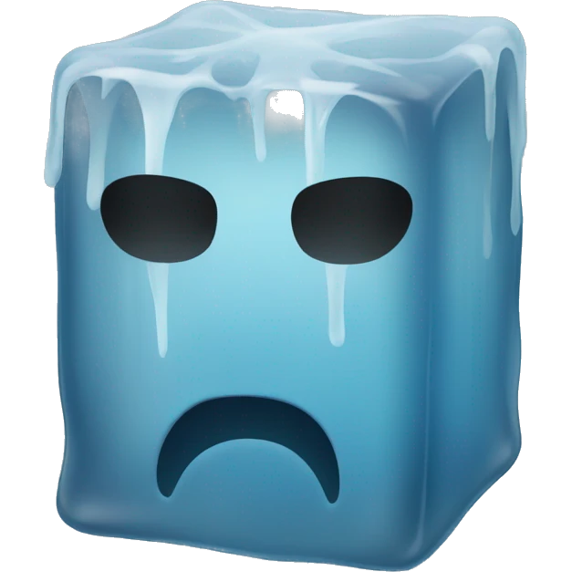 ice cube with no face emoji