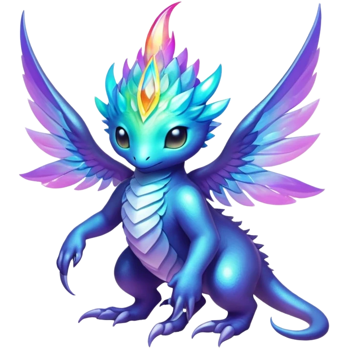 Epic divine complex iridescent aesthetic-Fakémon-creature-scenery emoji
