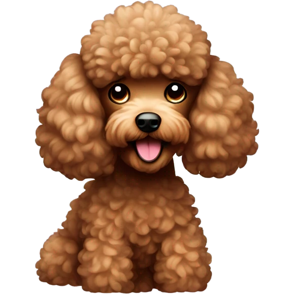 brown furry poodle emoji