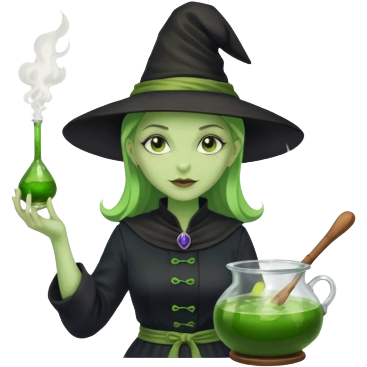 green witch cooking potion emoji