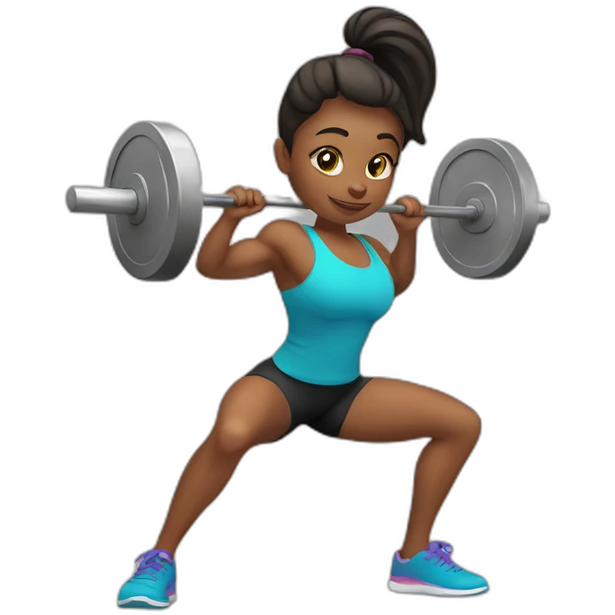 Girl practicing CrossFit emoji