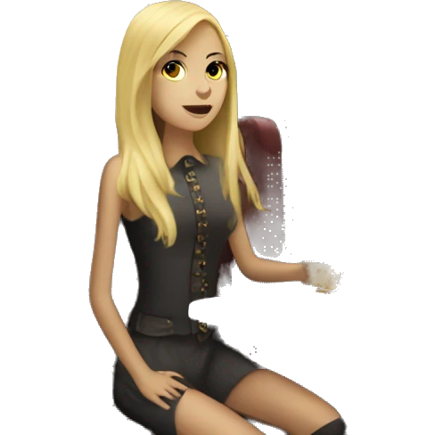 Blonde Girl on a steam train  emoji