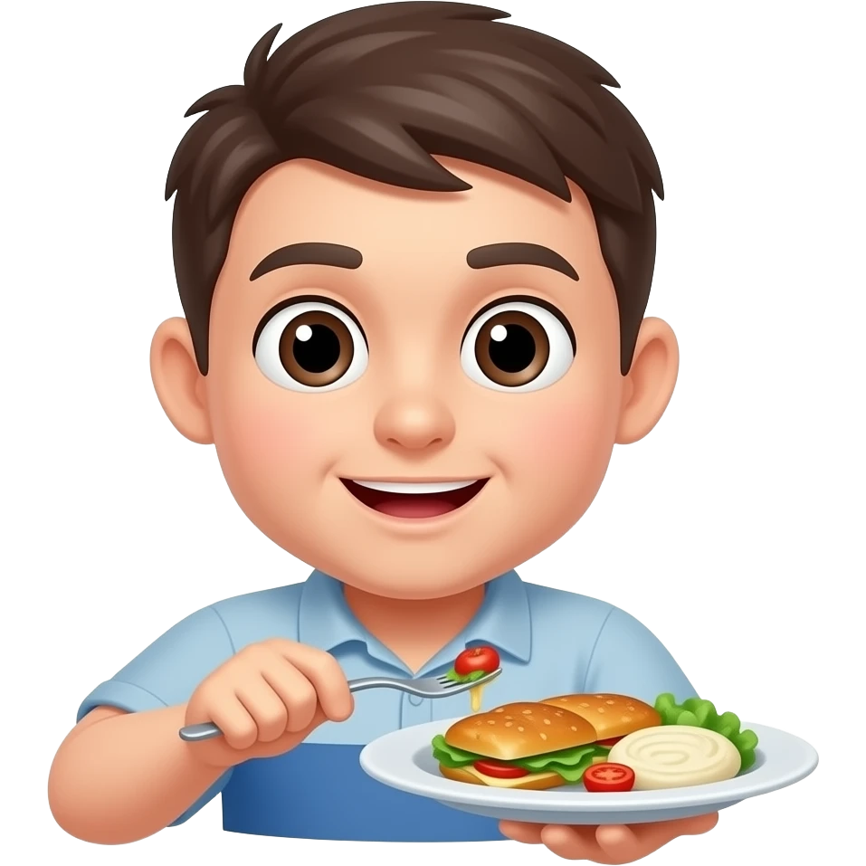 person with plate asking for food emoji