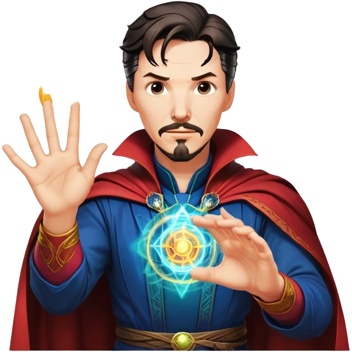 Doctor Strange with magical hand gestures casting spell emoji