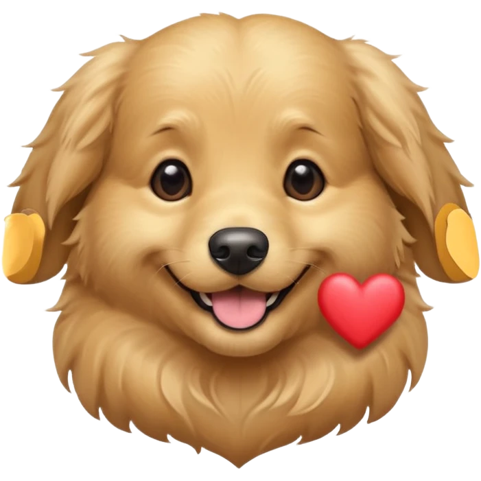 Dogs with hearts instead of eyes emoji