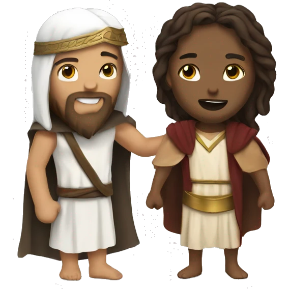 Jesus and Warrior Girl emoji