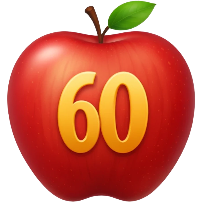 The apple 100 emoji 💯 but instead of 100 it says 60 emoji