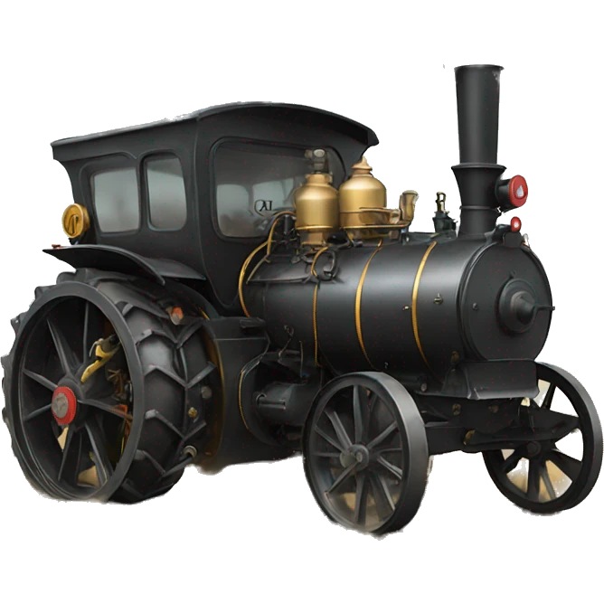 Steam tractor  emoji