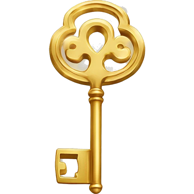GOLD SHINNING KEY emoji