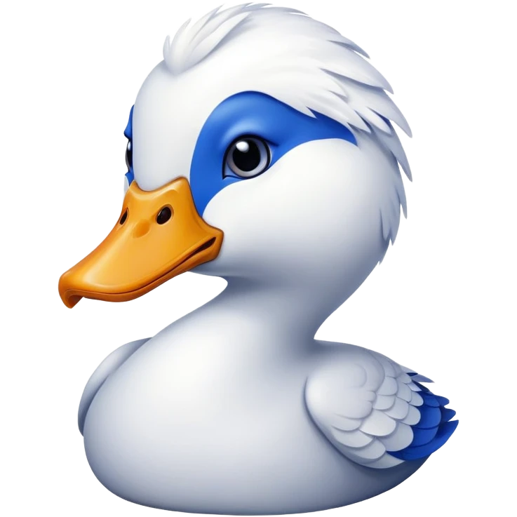 Blue Goose goose duck with frown emoji