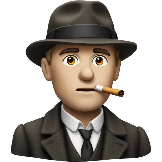 Peaky blinders with cigarette emoji