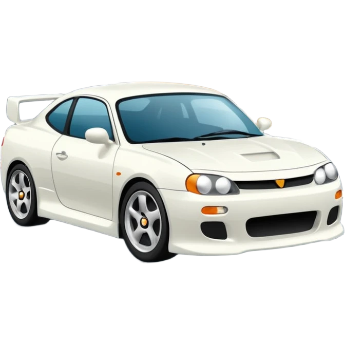 Auto blanco andando en carretera emoji