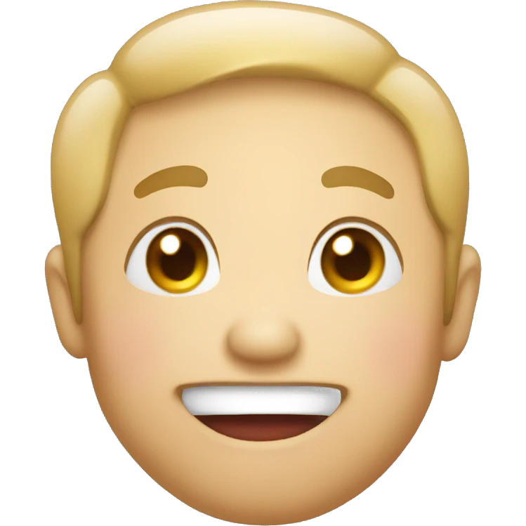 Cheeks puffed from laughing emoji