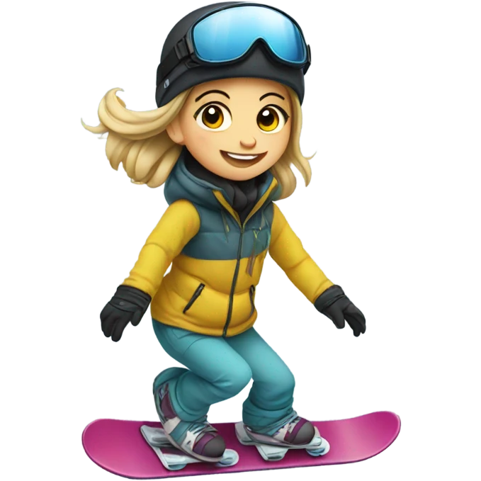 girl on snowboard  emoji
