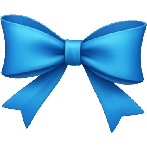 blue bow emoji