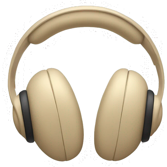 beige apple headphones with bows emoji