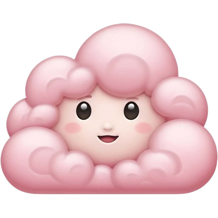 A soft pink cloud  emoji