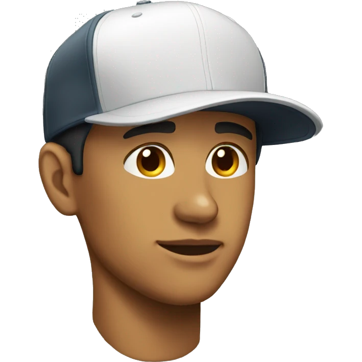 A beautiful  young man wearing snapback cap emoji