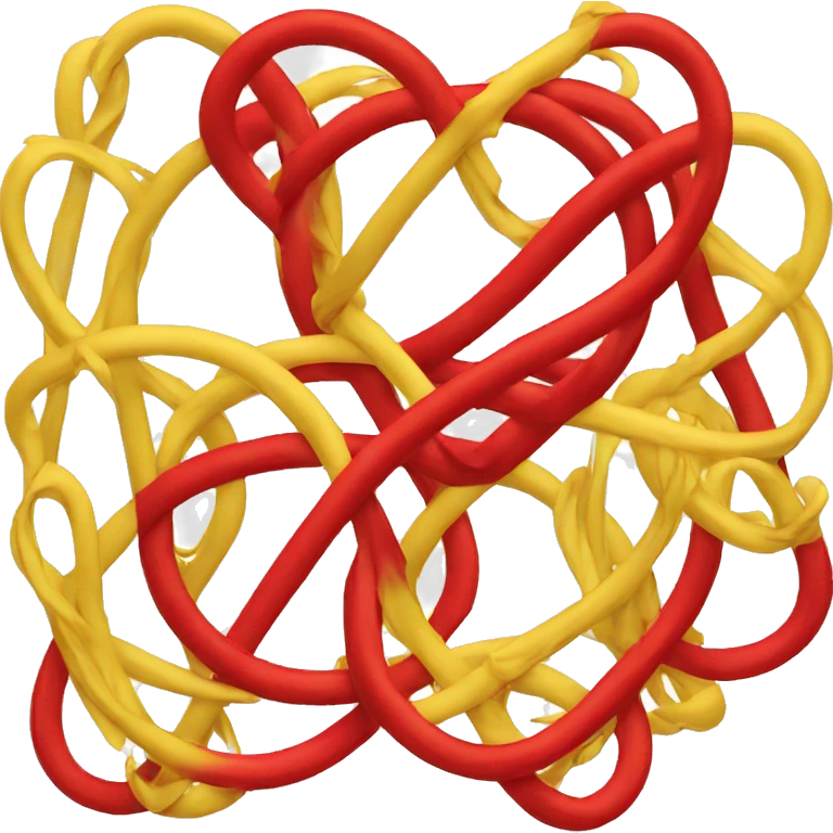 yellow curl loop, with huge red X at the middle emoji