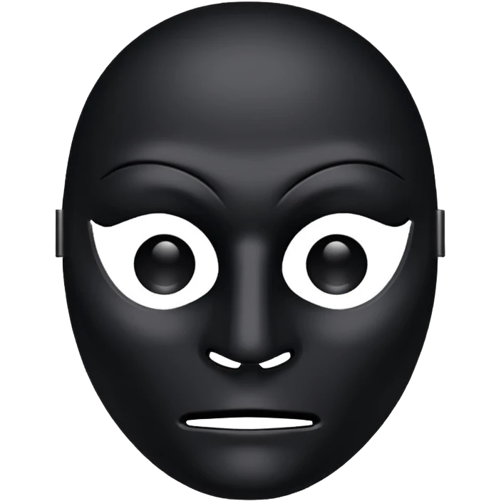 black mask emoji