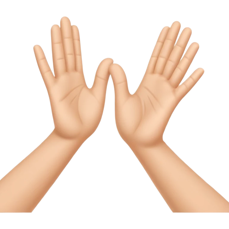 two hands clapping with motion lines, simple and friendly emoji