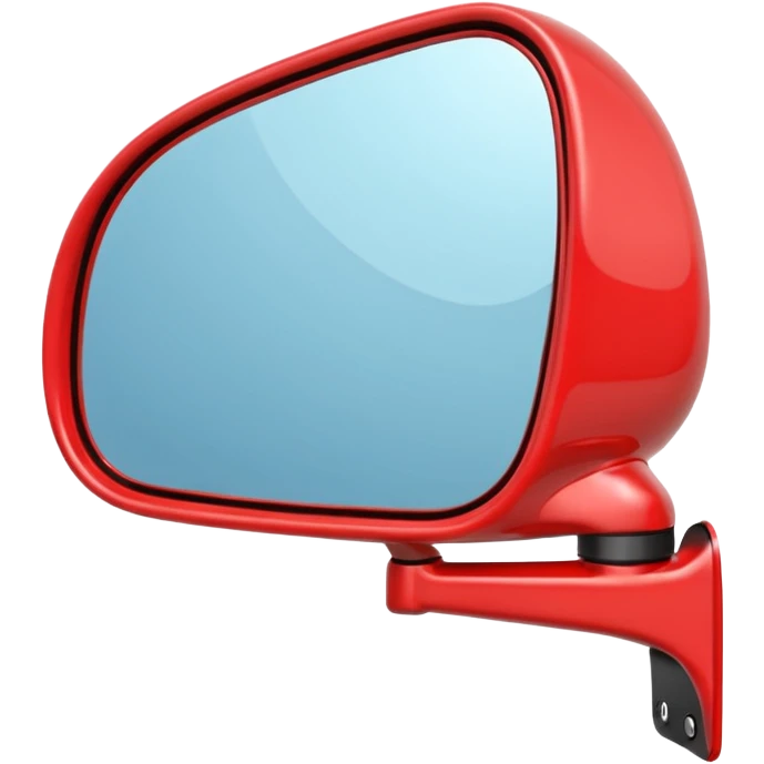 modern vehicle side mirror with reflective glass emoji