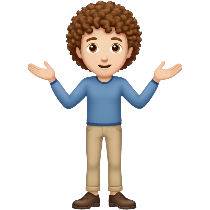 Really tall guy with big feet that’s white with short brown curly hair. Who’s talking a lot emoji