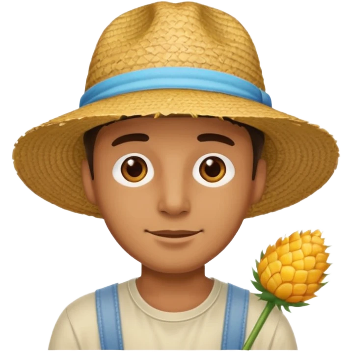 man summer hat emoji