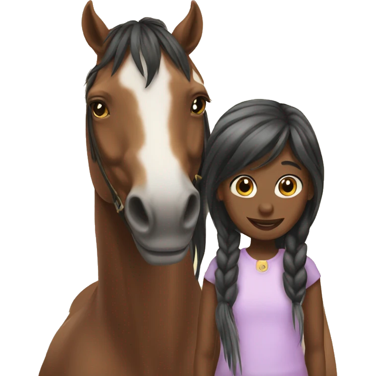Horse with girl emoji