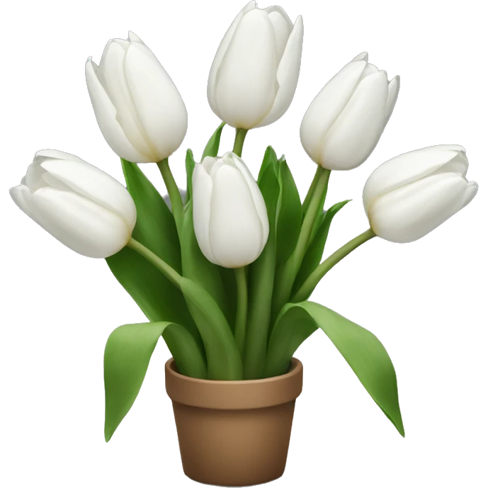 white tulips emoji
