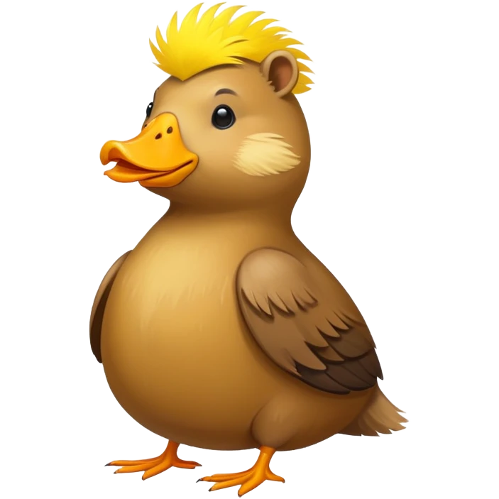 Capybara dressed as a duck emoji