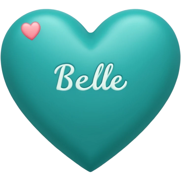 Teal heart hugs with Belles wording emoji