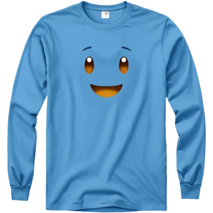 basic crew neck long-sleeve t-shirt, no logo emoji