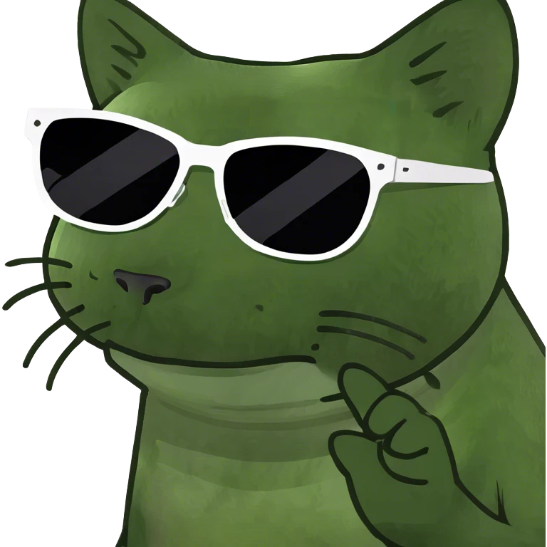 Cat with sunglasses emoji
