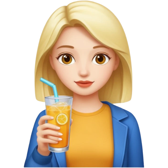 girl with drink  emoji