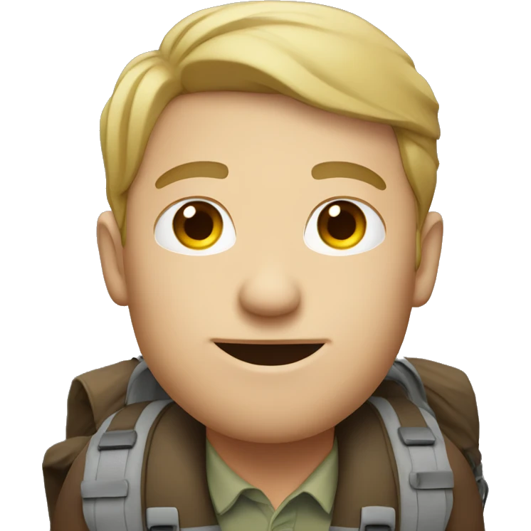 white guy hiker emoji