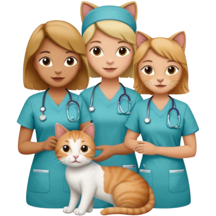 Cat hospital nurses emoji
