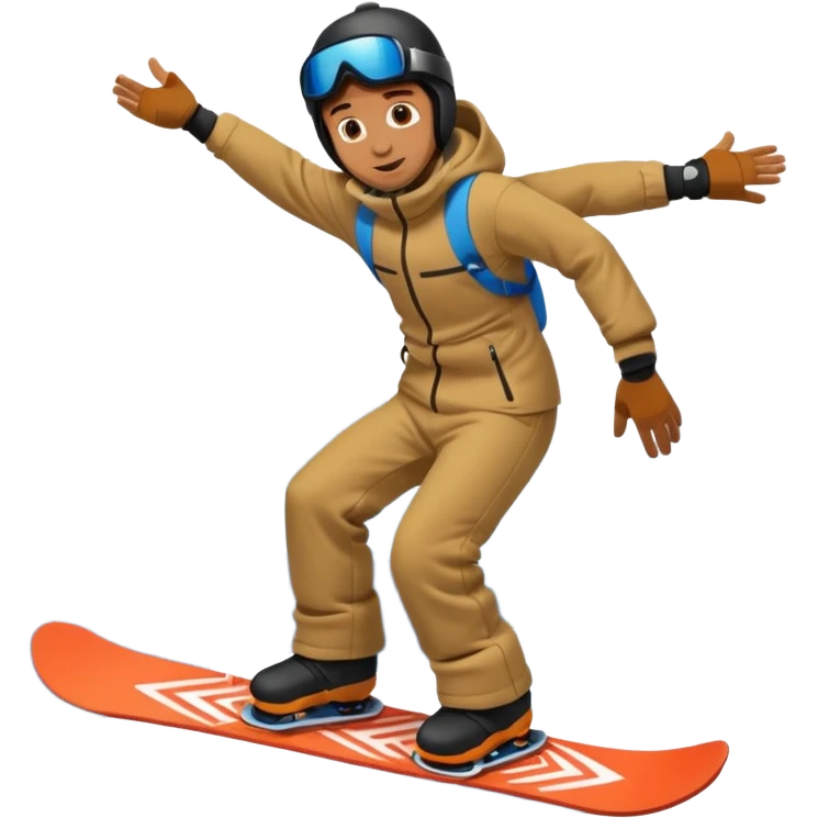 man snowboarding in mountains emoji