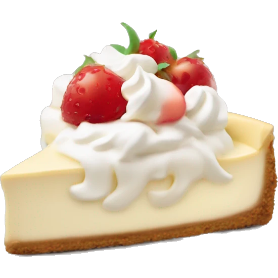 Cheesecake with whip cream on it emoji
