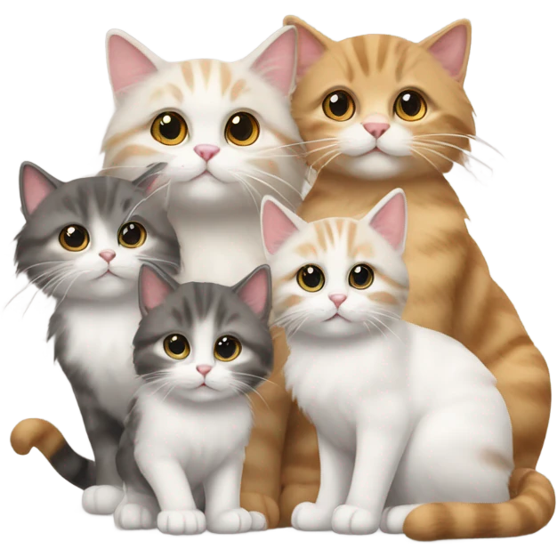Cat with kittens emoji