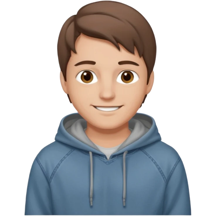 Kjekk gutt (lys i huden) som har pynta seg. Har på seg Jeans og grå hette genser og håret skal være  midtskill og fargen på håret er brunt. Litt øyevipper men ikke mye og litt mørke brun. Skal se HOT Å SEXY UT smile mer!!! emoji