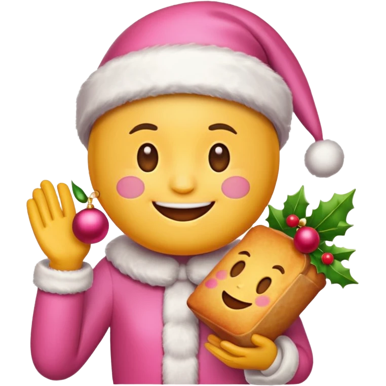 Chrismas cute pink emojis food emoji