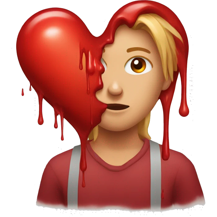 bleeding red heart emoji