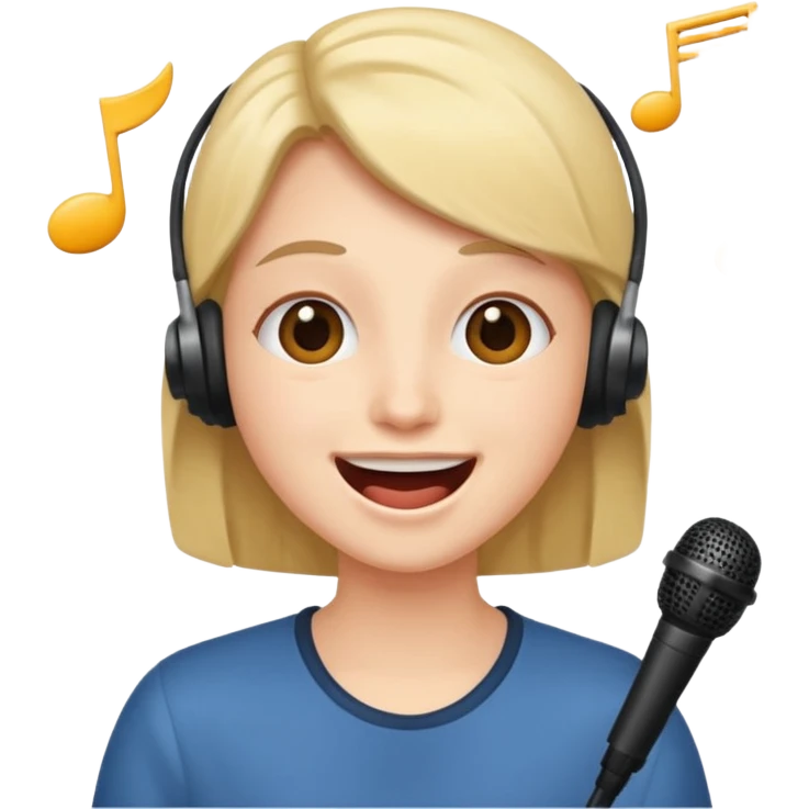 person singing emoji