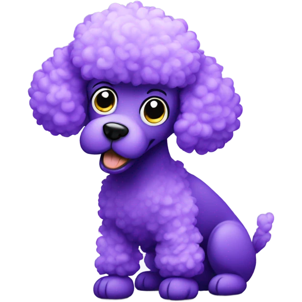 purple poodle farting emoji