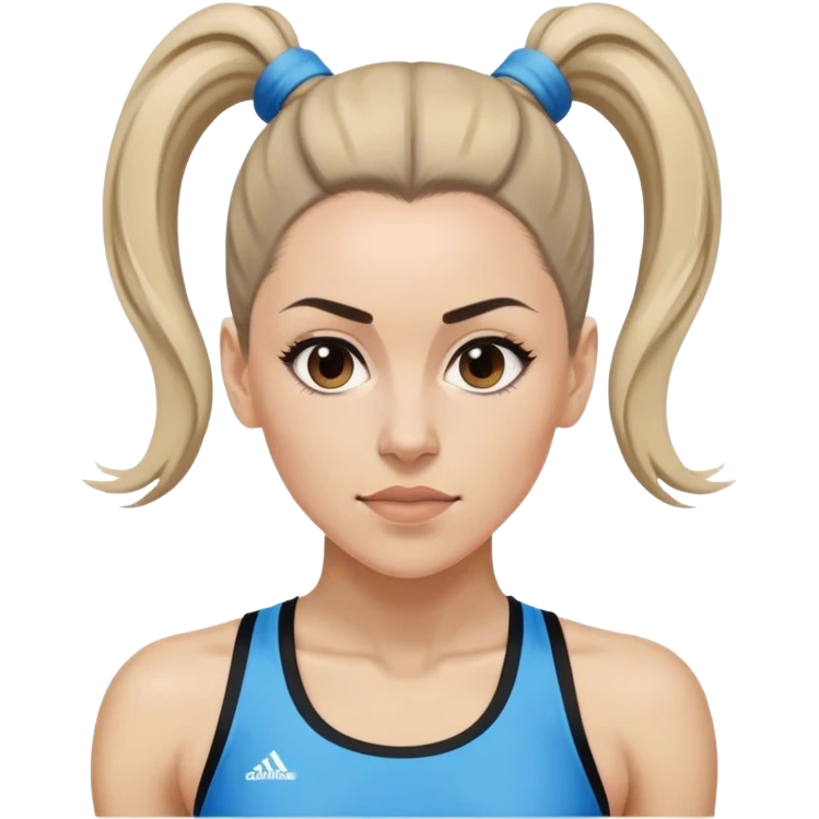 Melanie chisholm with a high ponytail wearing athletic attire emoji