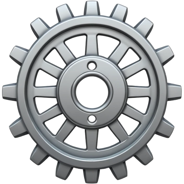 generate a very realistic steel gear emoji