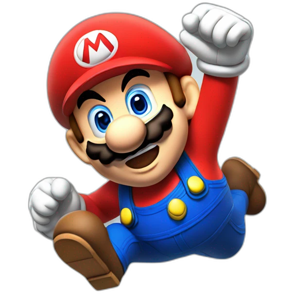 Mario jumping emoji